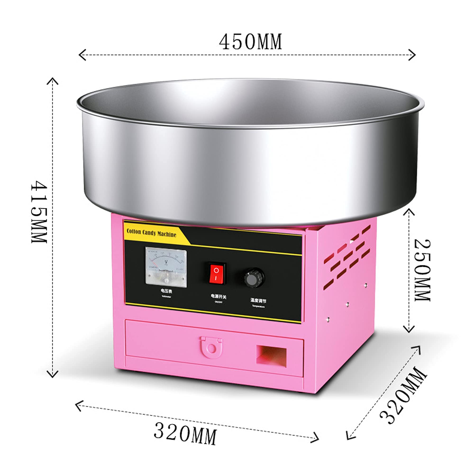 Machine À Barbe À Papa - Appareil Électrique Professionnel Haute Puissance pour Fêtes, Événements Et Usage Commercial