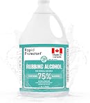 75% Alcool isopropylique 4L - Fabriqué au Canada - 4L USP Classe Isopropyle Alcool de frottement - Alcool isopropylique 75% Pourcentage - Bouteille 75% Alcool