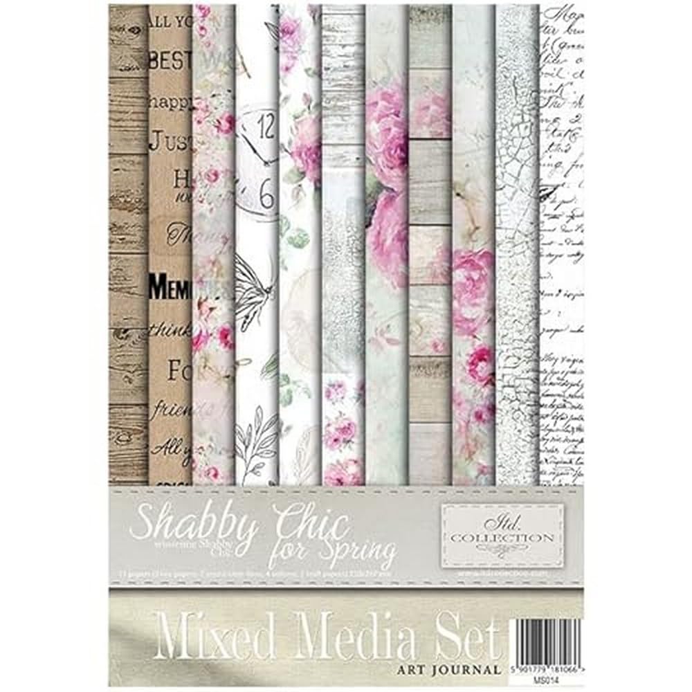 ITD Collection -Scrapbooking Package A4 Accessories Decoupage Set Scrapbook Paper Set with Parchment Paper Size 210 x 297 mm (MS014 - HS Code 48021000)