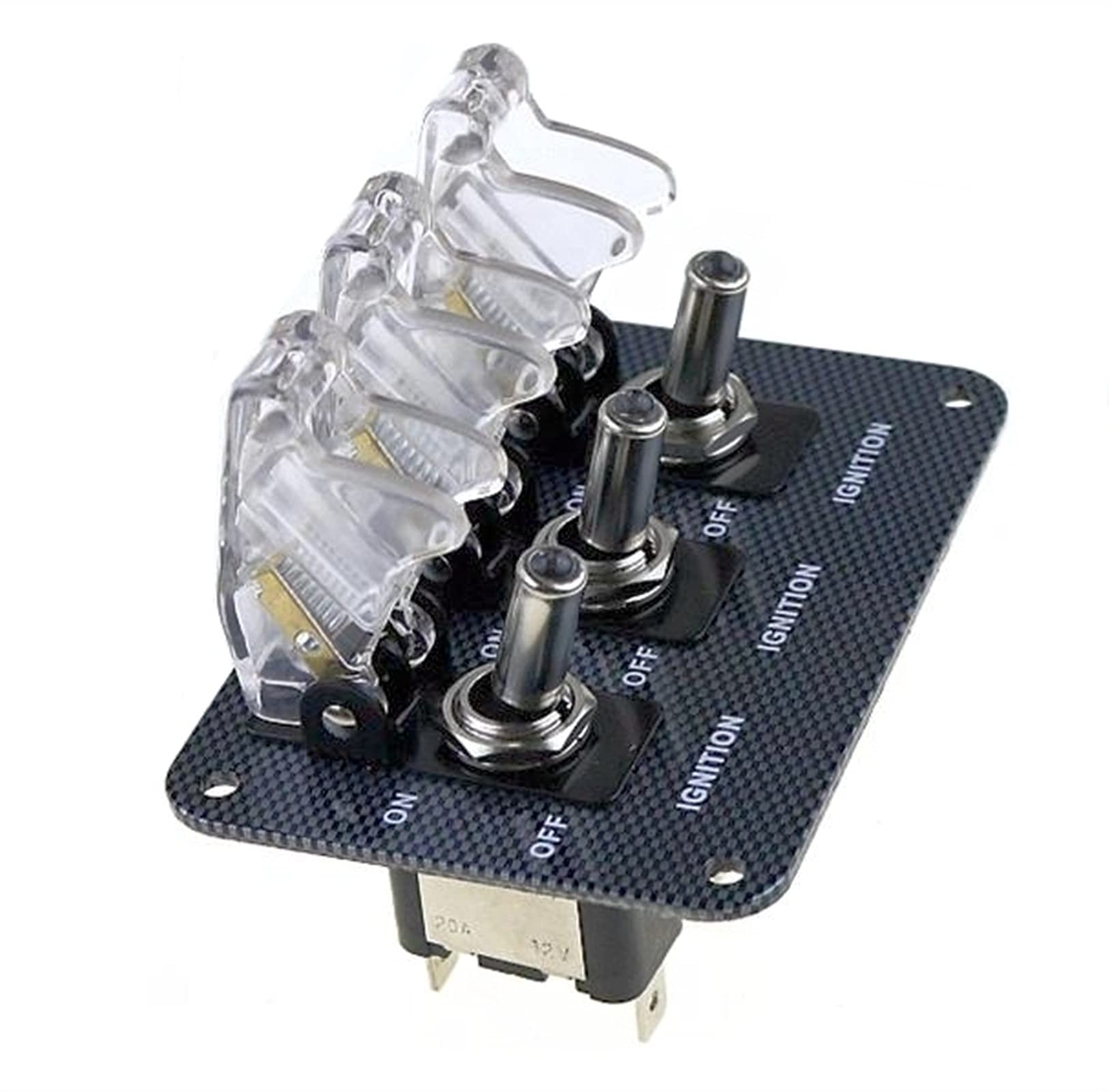 Panneau de surface fibre de carbone avec interrupteur combiné 12V pour vos road trips en van