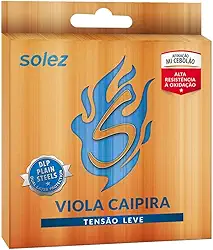 Encordoamento Viola Caipira Tensão Leve Cebolão Mi Solez