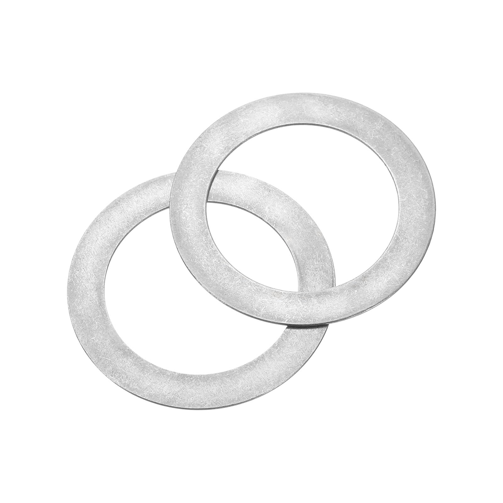 uxcell 30Pcs 304 Stainless Steel Flat Washers, M25x35x0.3mm Ultra Thin Flat Spacers, Flat Ring Fasteners for Bolts Screws, Electronic Repair,