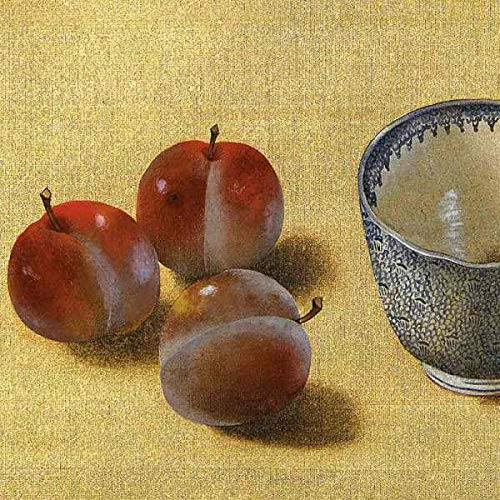 Amazon.co.jp: 速水御舟『茶碗と果実』高精彩工芸画+手彩 静物画 果物