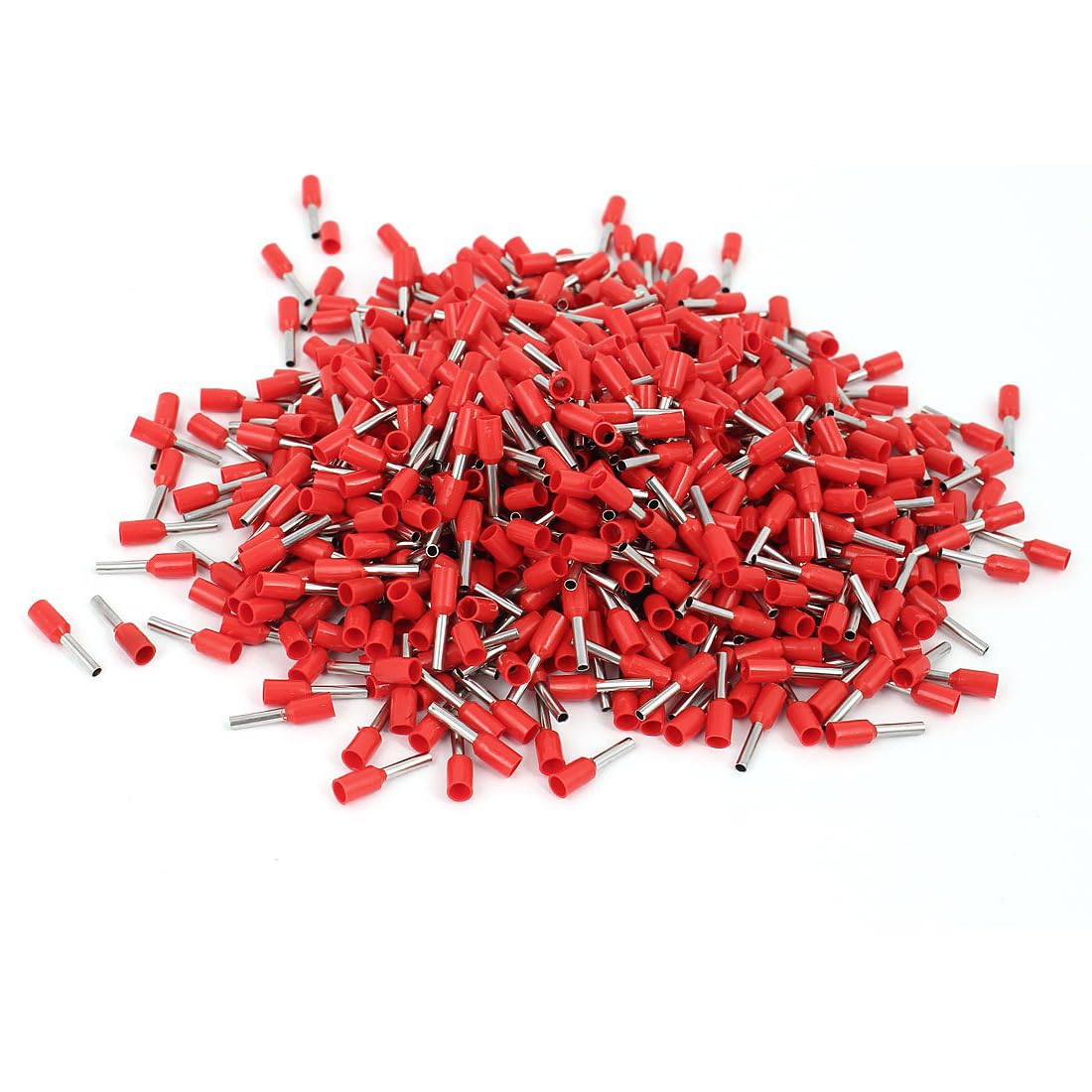 TA-VIGOR 18 AWG Wire Ferrules Crimp Terminals, Insulated Bootlace Ferrules Crimp Connector VE1008 - Red 1000PCS