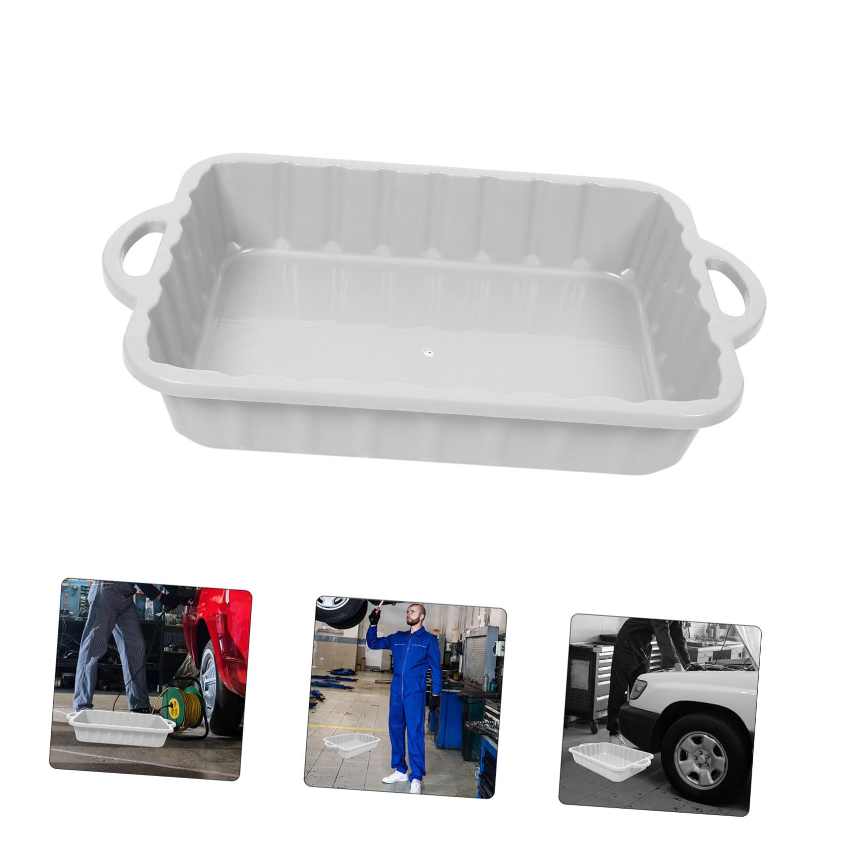 MAGICLULU Bac de Vidange Huile Moteur en Plastique Épais Grosse Capacité Empêche Les Déversements pour Réparation et Entretien Automobile