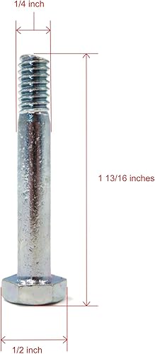 Miniatura 2 de The ROP Shop | (10 pasadores de cizalla y pernos para soplador de nieve John Deere 1332DDE 524D 724D 826D