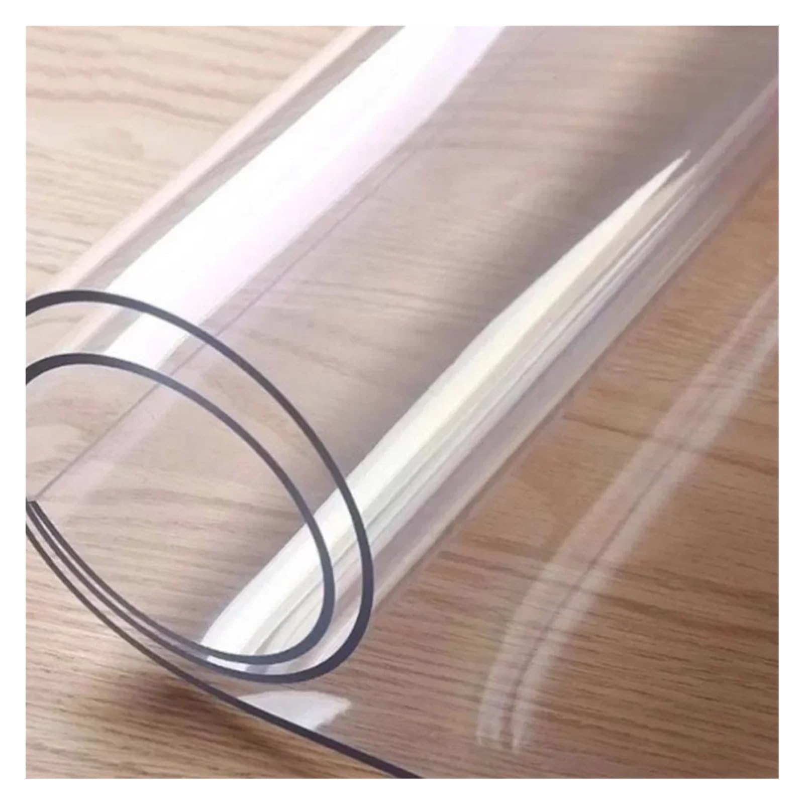 CIGPKLO Transparent Tablecloth Transparent Tablecloth Waterproof Table Cover Pad Oil-Proof Mat Soft Glass 2mm PVC Dining Protector(120x90)