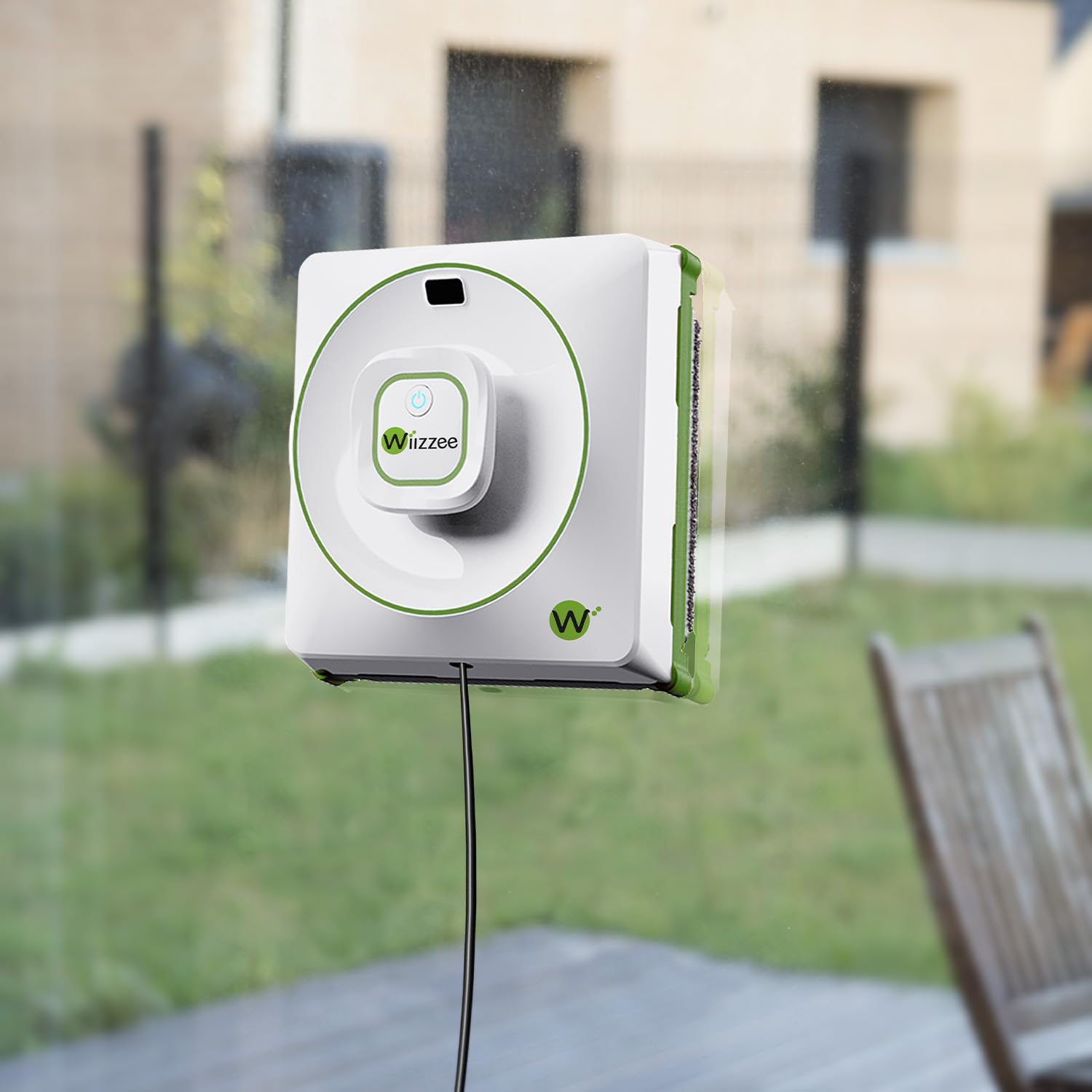 Wiizzee NV01 Robot per la pulizia delle finestre, spruzzo automatico intelligente, 3 modalità di pulizia (N, Z, N/Z), invece del telecomando/app Tuya