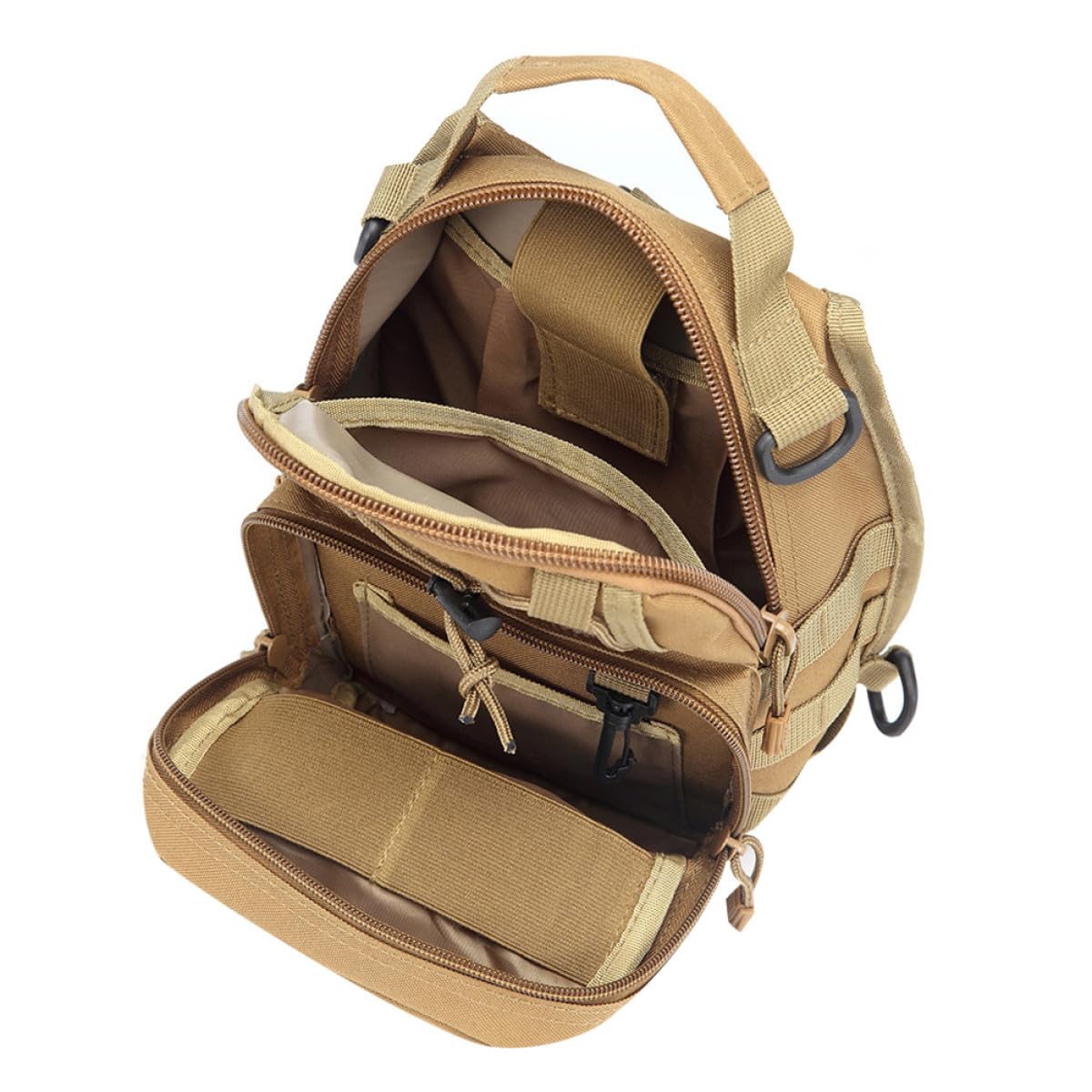 Bolsa de pecho de nylon resistente para actividades al aire libre y correas regulables 8