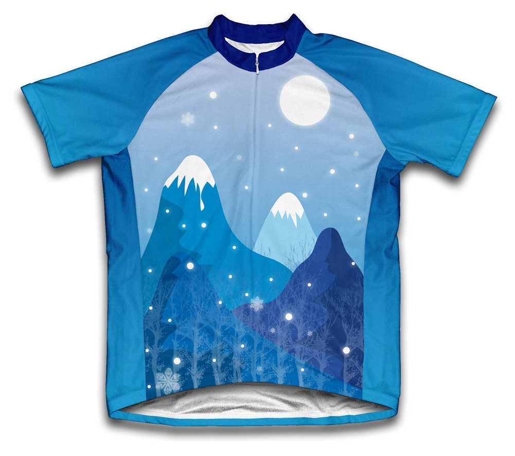 ScudoPro Mountain Ice Short Sleeve Cycling Jersey for Youth - Size S Blue