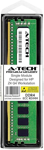 Miniatura 6 de A-Tech Kit de 64 GB (2 x 32 GB) para estación de trabajo HP Z4 G4 - DDR4 PC4-21300 2666Mhz ECC registrado RDIMM 2Rx4 - Memoria RAM de servidor