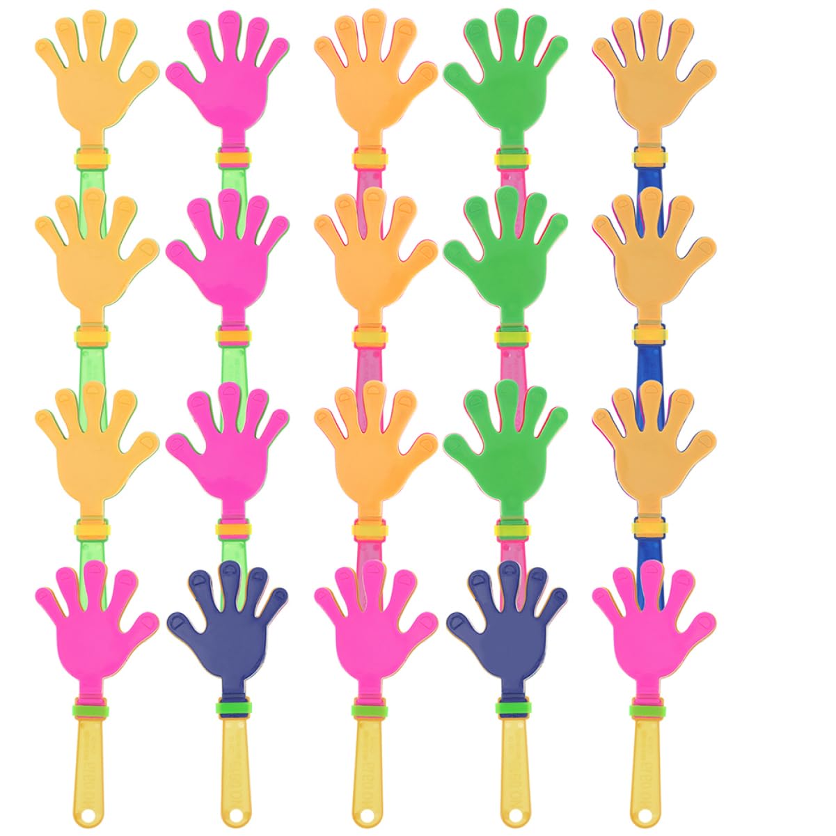 Didiseaon Lot de 20 Claquettes en Plastique pour Fête, Bruiteurs Faciles à Utiliser, Jouets pour Garçon et Filles et Adultes, Accessoires pour Mariages et Carnavals Couleur Aléatoire