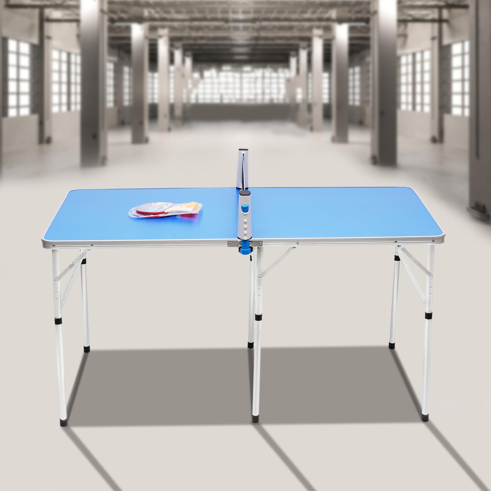 Table de ping-pong pliable en aluminium MDF pour intérieur et extérieur