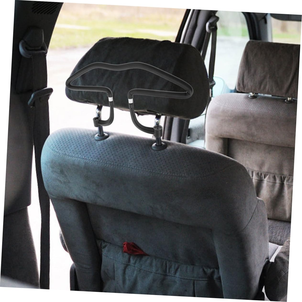 TOPBATHY Crochet D’appui-tête de Voiture 2 Pièces Noir pour Siège Arrière