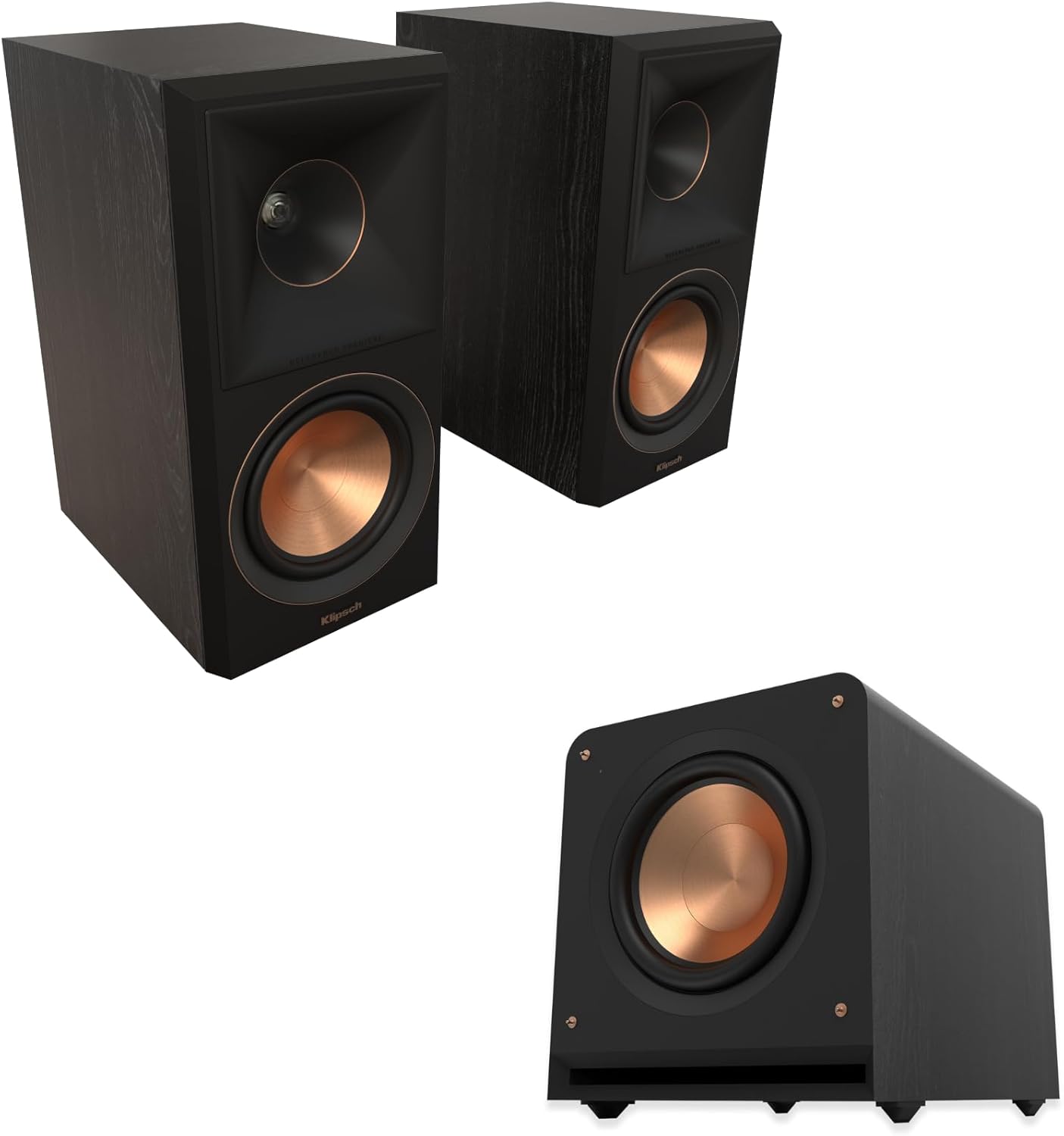 Klipsch RP600M II Bookshelf Speakers with RP1200SW 12