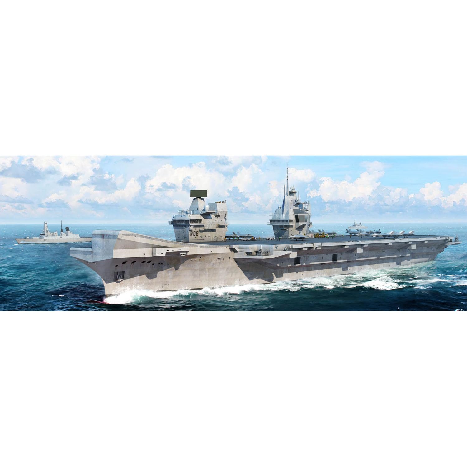 Trumpeter 1/700 06751 Queen Elizabeth Portaerei 380+ Parti di Plastica Statico FAI DA TE Modello Kit Regalo Per Collezione Adulto