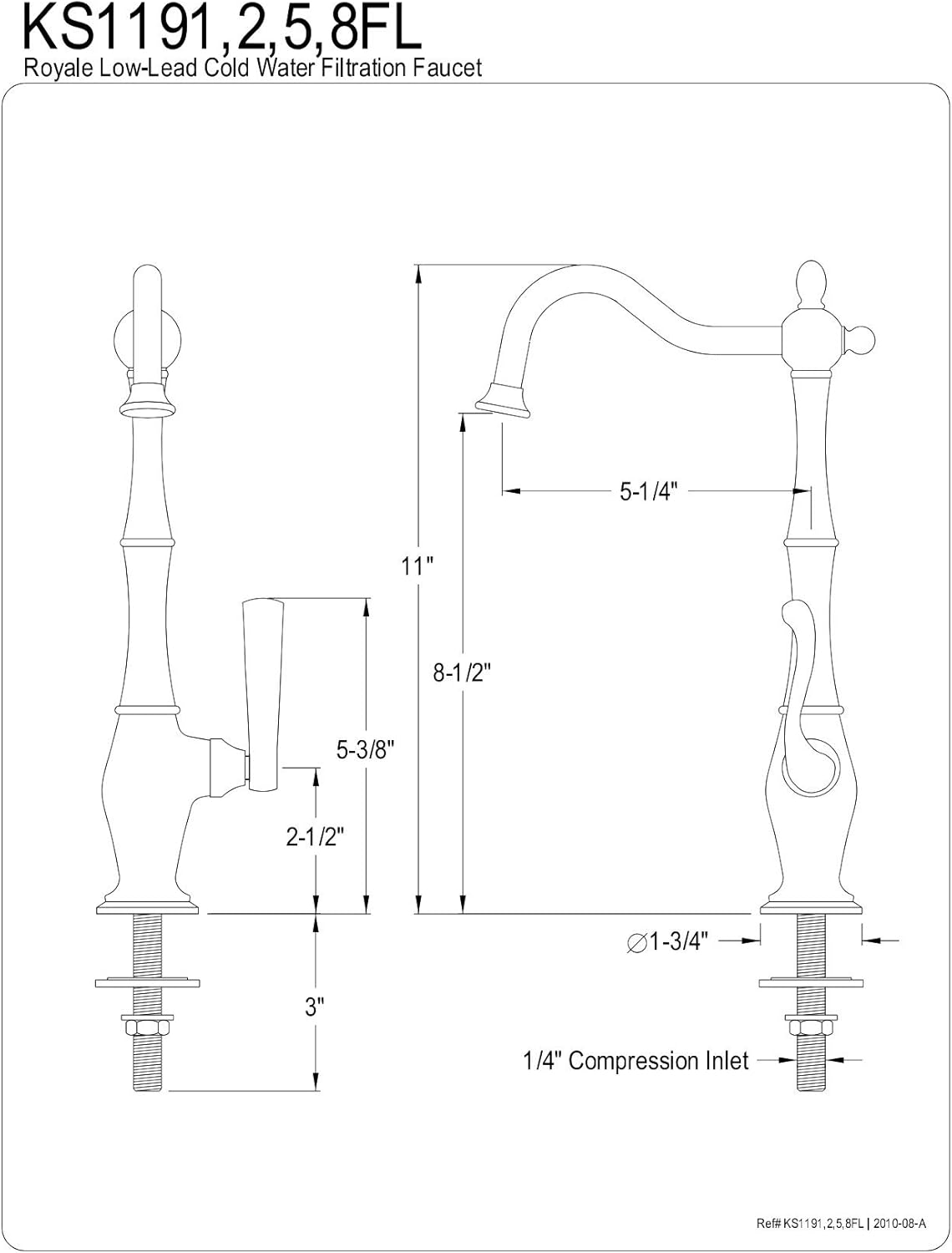 Exclusive Special KINGSTON BRASS KS1195FL Royale Water Filtration Faucet, Oil Rubbed Bronze Super Deal Product KINGSTON BRASS KS1195FL Royale Water Filtration Faucet, Oil Rubbed Bronze