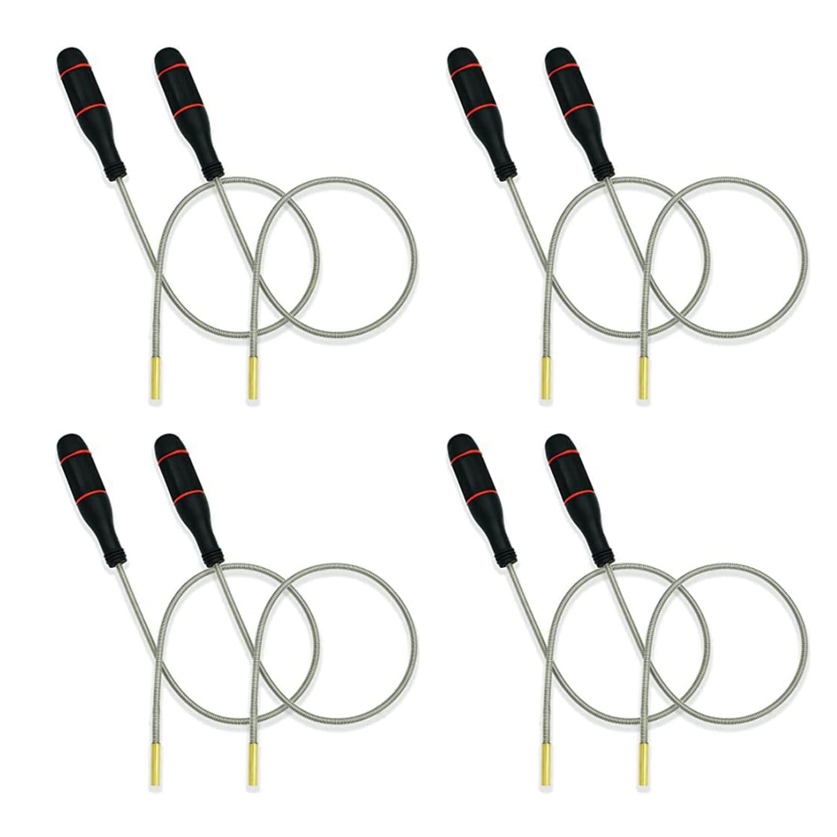 Ctrlzs Light 8Pcs Flexible Magnetic Pickup Tool, 23.6Inch Long Flexible Bend-It Magnet Snake Pickup, Bendable Magnetic Pickup 2Lb