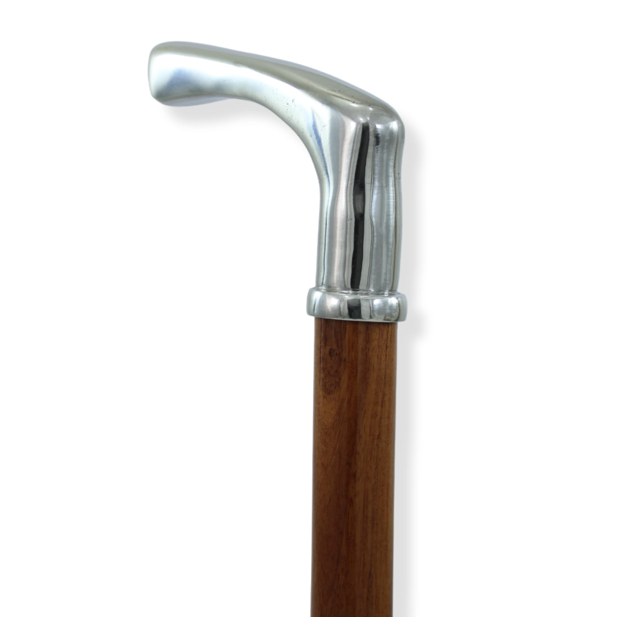 bastón de Madera y de Metal de estaño sólido. Elegir la Longitud y Colore.Fatto en Italiano técnica de la fundición CAVAGNINI