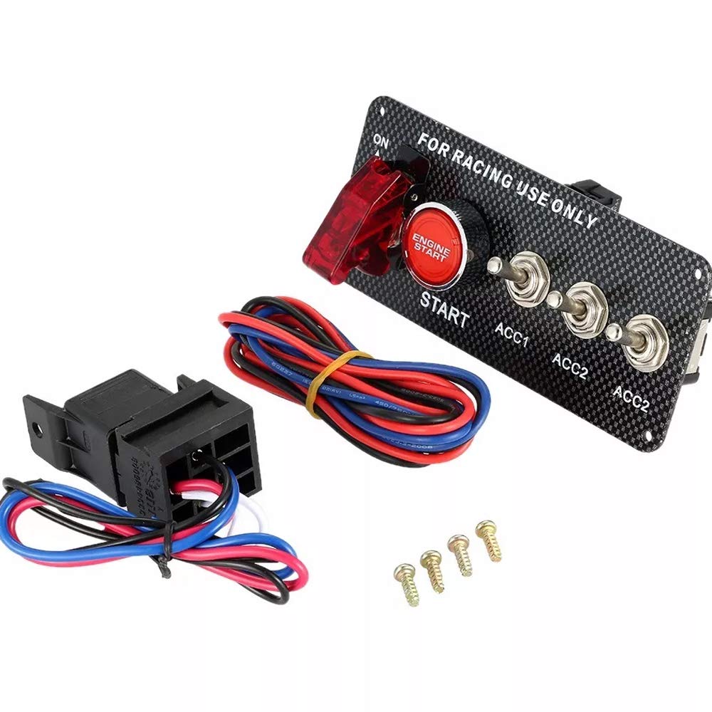 Painel de Ignição Botão Start Switch Chave Caça Turbo GT819