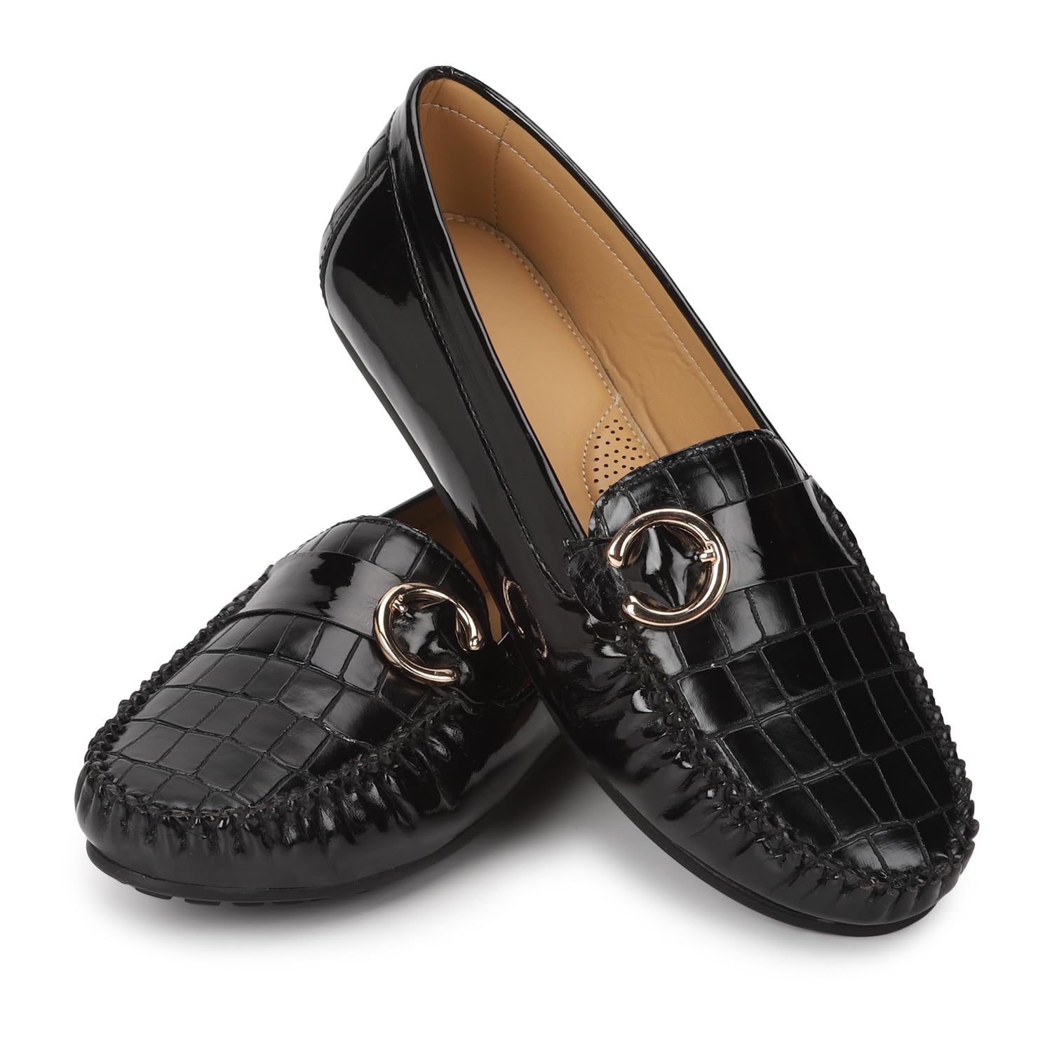 YOHO Bliss Comfortable Slip On Semi Casual Loafer for Women | Stylish Fashion Moccasins Range | Cushioned Footbed Finish | Flexible | Style & All-Purpose | Formal Office Wear Shoe Black (B0CCD5GF4D) Amazon Price History, Amazon Price Tracker
