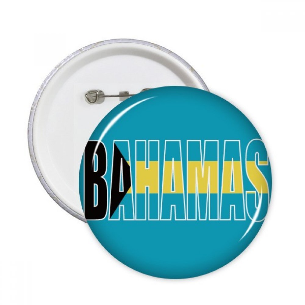 Badge drapeau Bahamas lot de 5 petits boutons cadeau idéal - 3