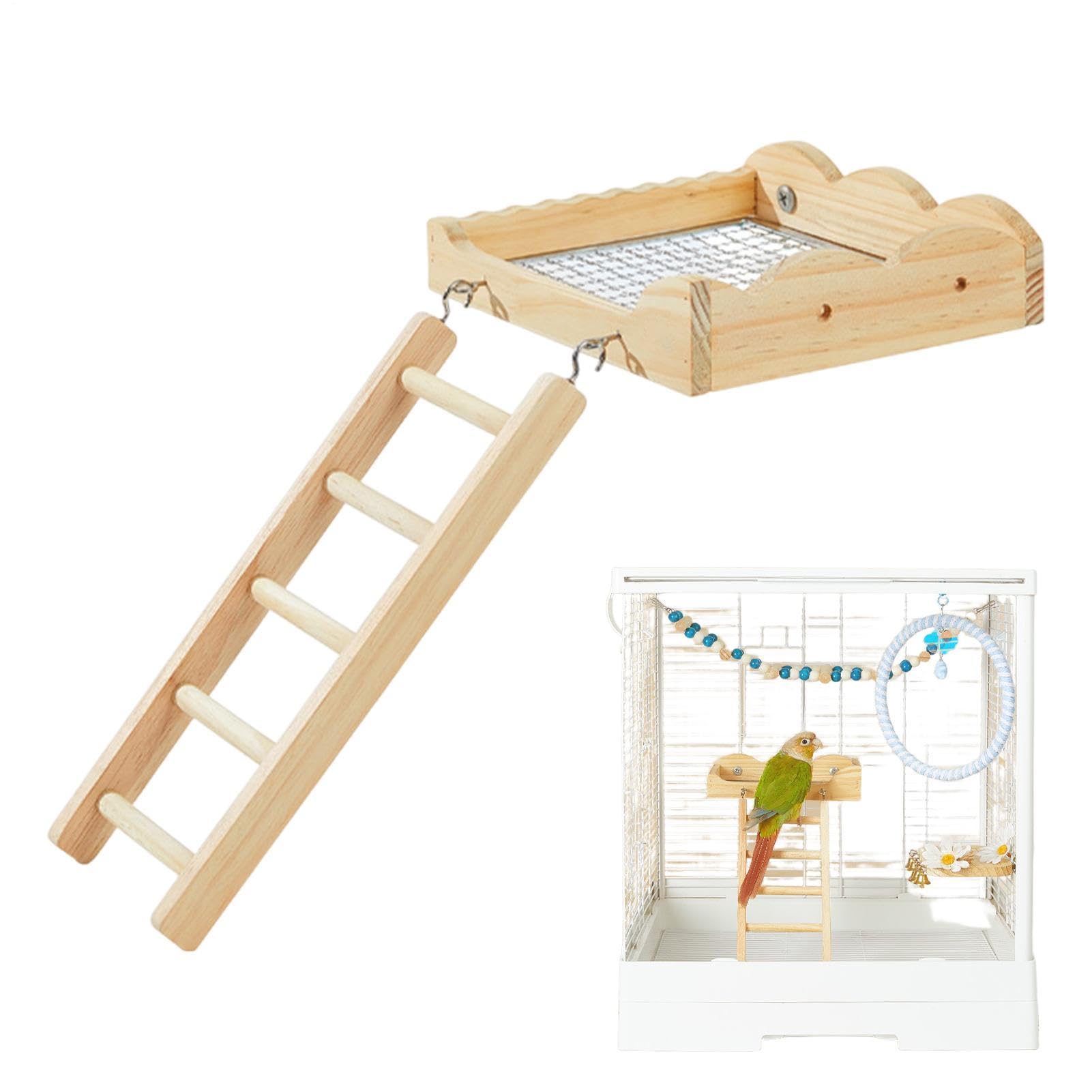 Cage à oiseaux jouet en bois de sport pour canari, perroquet, conure et hamster