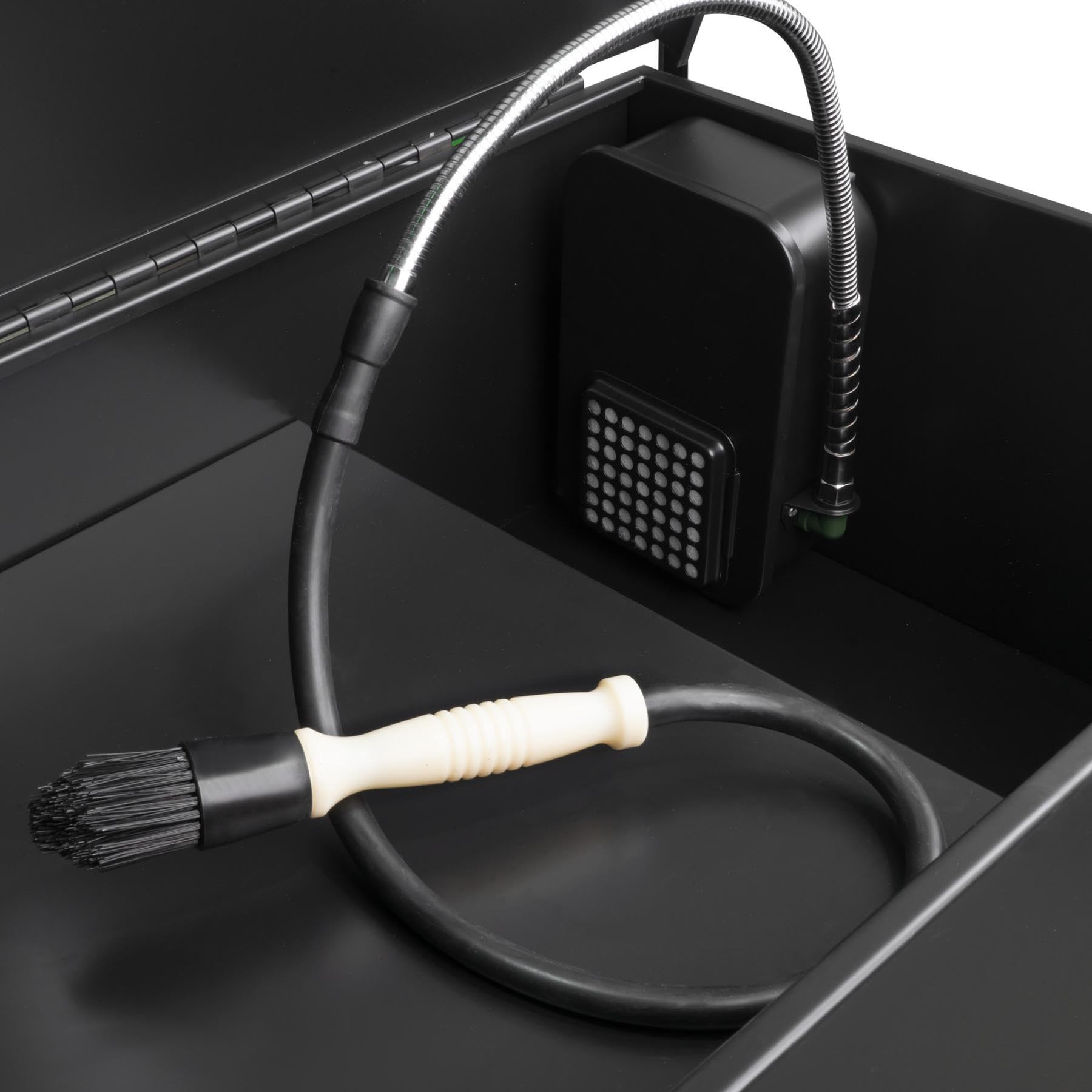 OC-PRO Fontaine de Nettoyage 150L Vert pour Ateliers Mécaniques et Garages, Nettoyeur de Pièces Mécaniques en Acier Inoxydable, Style Industriel