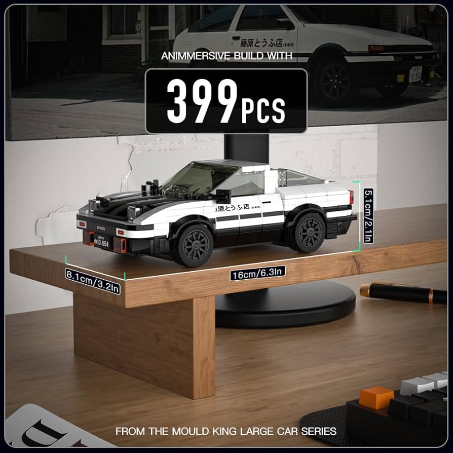 Amazon.com: Mould King AE86 Initial D Toy Car Building Blocks Sets