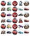 Lot de 30 décorations comestibles en papier gaufrette pour gâteaux d'anniversaire Motif Cars Disney