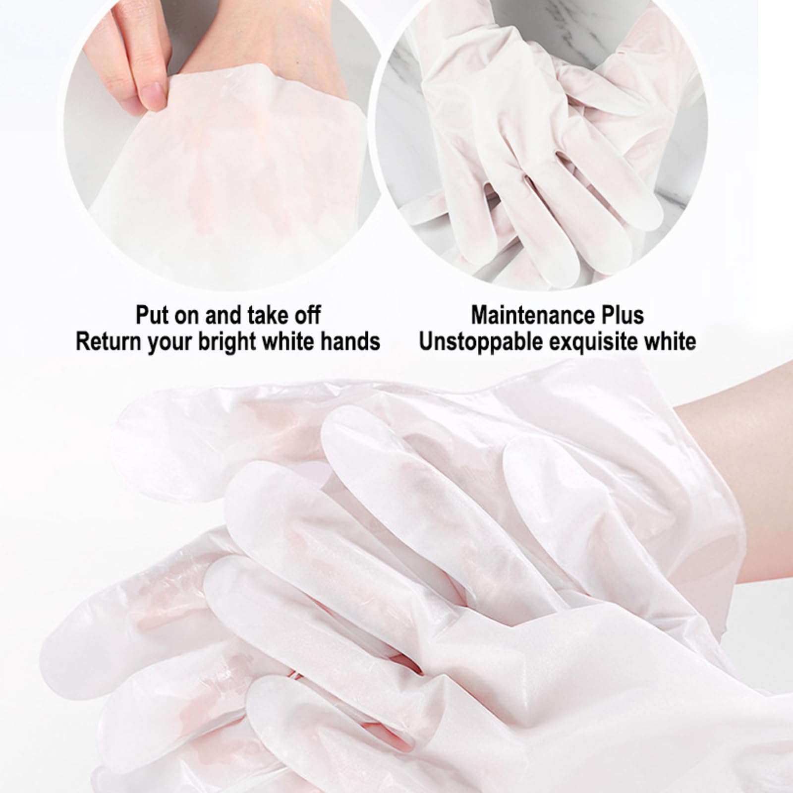 Maschera Per Le Mani, 5 Paia Maschera Idratanti Per Mani Esfoliante, Guanti Idratanti per la Sbiancamento Cura delle Mani, Per Mani Secche, Invecchiate e Screpolate, per Donne e Uomini