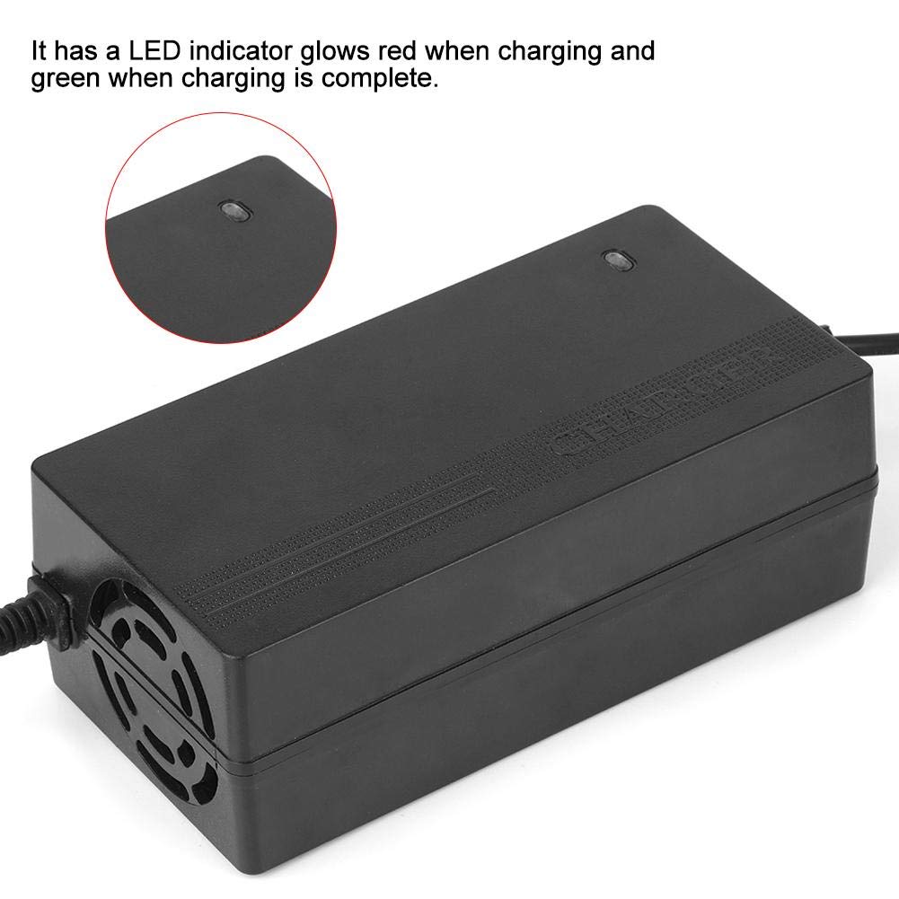 Cargador de batería de 24V 1 8A Cargador de batería de Plomo ácido para Coche de 3 Pines para Scooter eléctrico ATV Enchufe de la UE 90 230V, de Carga y Arranque