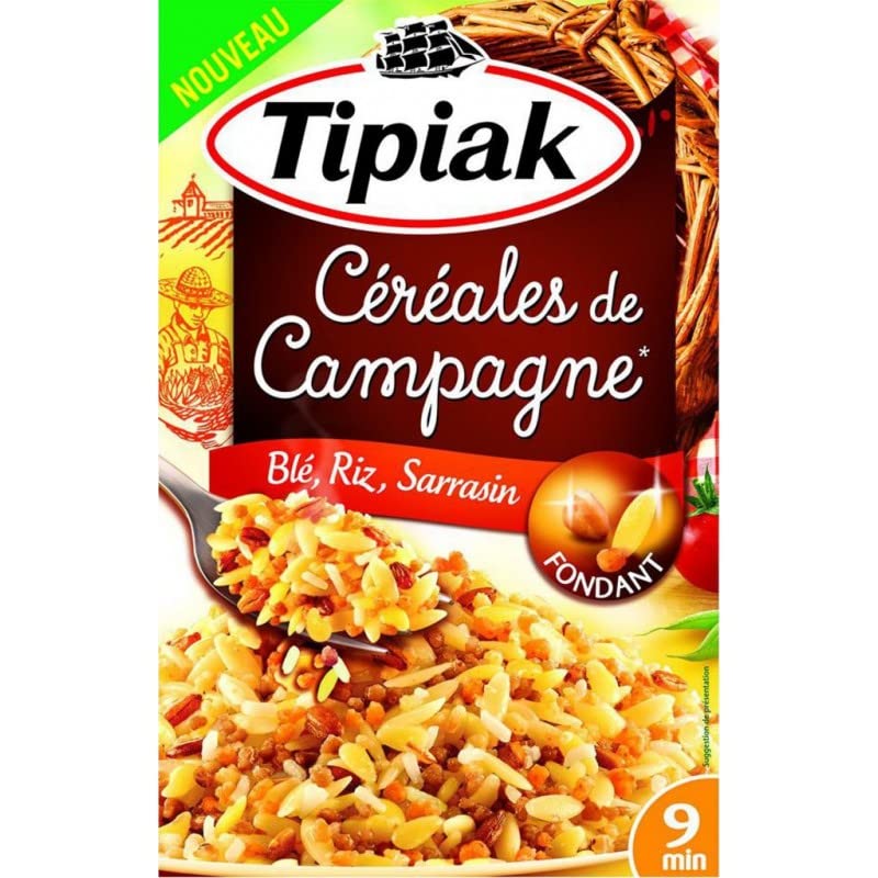 Tipiak Cereales de Campaña Trigo Arroz Alforfón Fondant 330g (lote de
