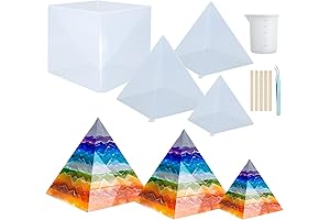 3 Large Epoxy Pyramid Resin Molds, 6" 6" 4" Inner Pyramid Resin...