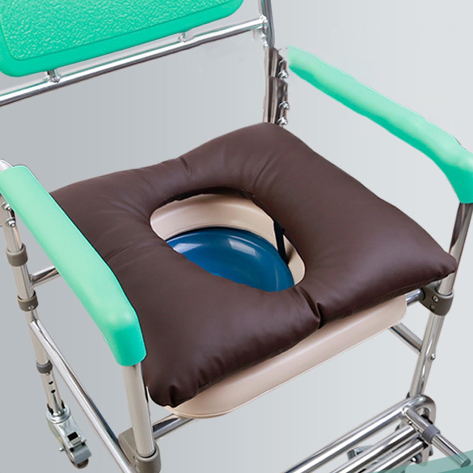 Funda de asiento de silla, suave, acolchada para inodoro, para personas mayores, portátil y funcional, para cualquier entorno o camping.