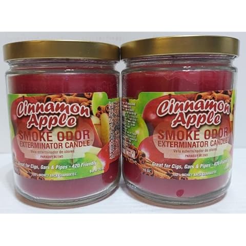 Smoke Odor Exterminator 13oz Jar Candle, Cinnamon Apple - Pack of 2 Cover