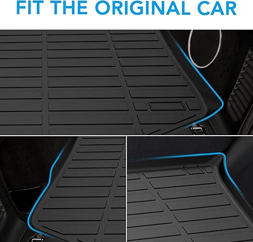 Miniatura 4 de Alfombrilla de maletero para Tesla Model Y, MERXENG Protector de maletero de automóvil para todo tipo de clima, alfombrilla protectora para Tesla