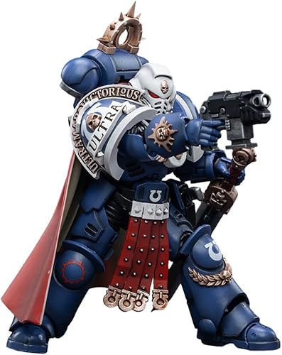 Miniatura 9 de JOYTOY 118 Warhammer 40,000 4 pulgadas Figura de acción Ultramarines Bladeguard Veteran 02 V2 Anime Collection Modelo