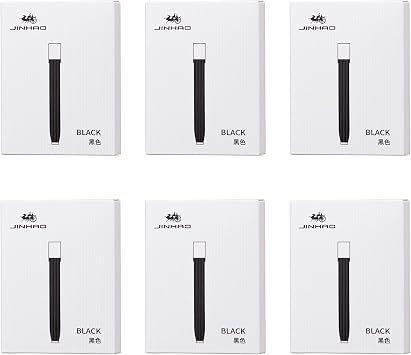 Jinhao 10 Fountain Pen Ink Cartridges Black Color, Set of 36 Ink Cartridge Refill, 5.5mm Bore Diameter, Compatible with Majohn A1 A2
