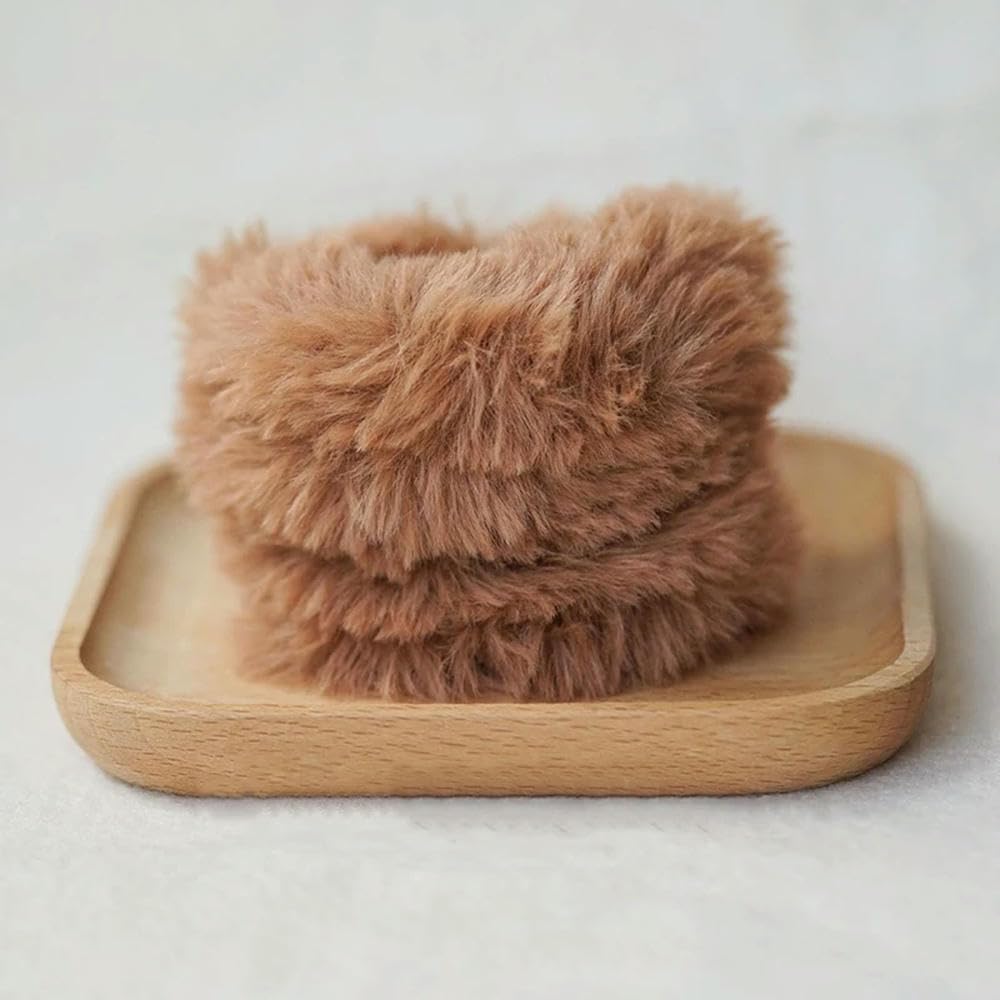 LIUXIN 3Pcs 20mm Imitation Rabbit Fur Fluffy Bar Twist Stick Iron Wire Ribbon Crafts Furry Trimming s DIY Strips Plush Doll Material
