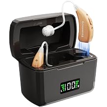 Hearing Aids for Seniors Hearing Loss Latest 16-Channel Digital OTC Rechargeable Hearing Aid with Intelligent Noise Cancellation,Long-Lasting Battery,Volume Control, Medical-Grade Materials Black