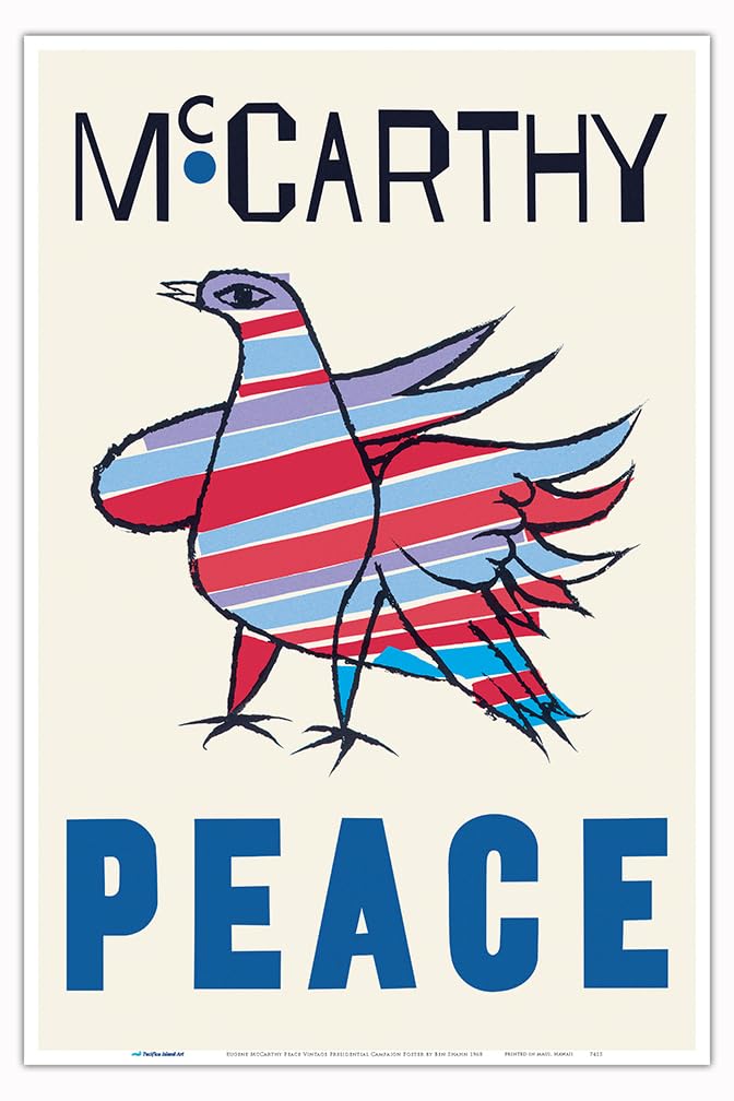 Amazon.co.jp: Eugene McCarthy Peace - ベン・シャーン作 ビンテージ