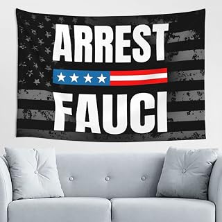 Rqwaaed Arrest Fauci Tapestry 60 * 40inch Boutique Wall Hanging Tapestry For Bedroom Party Home Decor