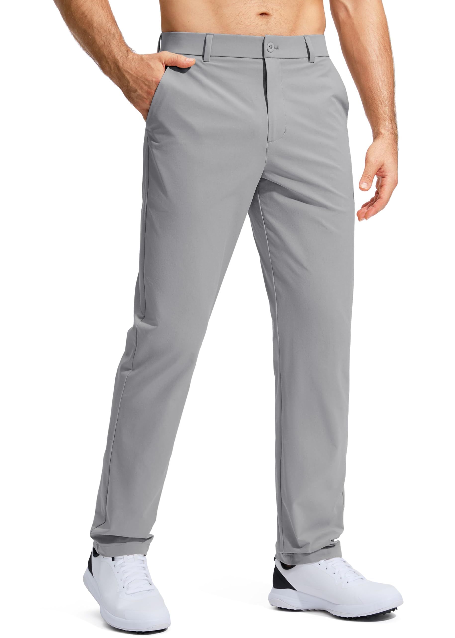 - Men's Golf Pants Stretch Work Dress Comfy Pants 30"/32"/34" Lightweight Quick Dry Casual Slacks Trousers with Pockets