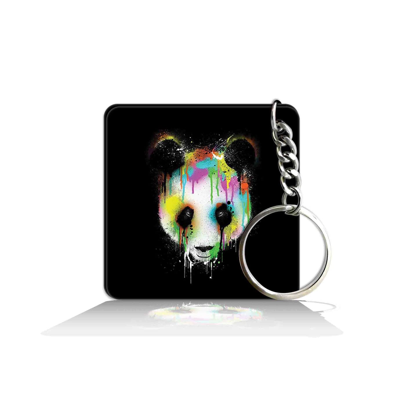 Printed Square Keyring Keychain for Bag Wallet Purse Bike Car Cycle Lock Key House Keys 107-image-19