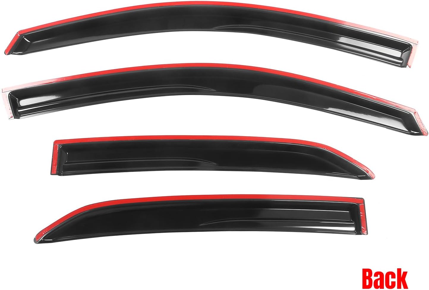 Window Visor Compatible with 2009-2013 Toyota Corolla, Acrylic Smoke Tinted & Semi-Transparent Sun Rain Shade Guard Wind Vent Air Deflector by IKON MOTORSPORTS, 2010 2011 2012