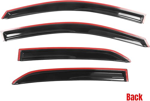 Miniatura 4 de Visera de ventana compatible con Toyota Corola 2009-2013, acrílico teñido de humo y semi-transparente, protector de sombra de lluvia solar,