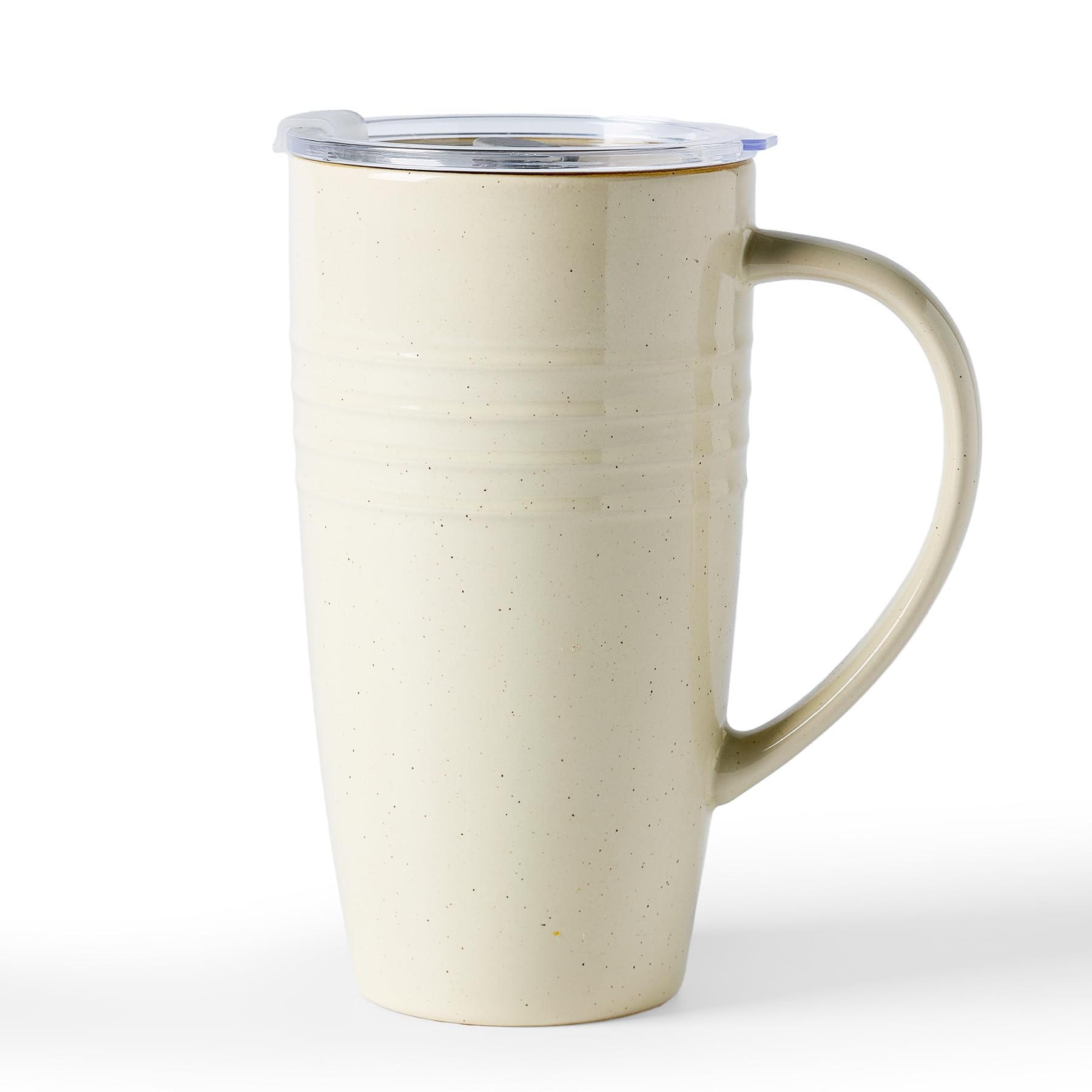 famiware Jupiter Large Coffee Mug 20oz Coffee Mug with Lid Ceramic Cup with Handle for Latte Tea Cocoa
