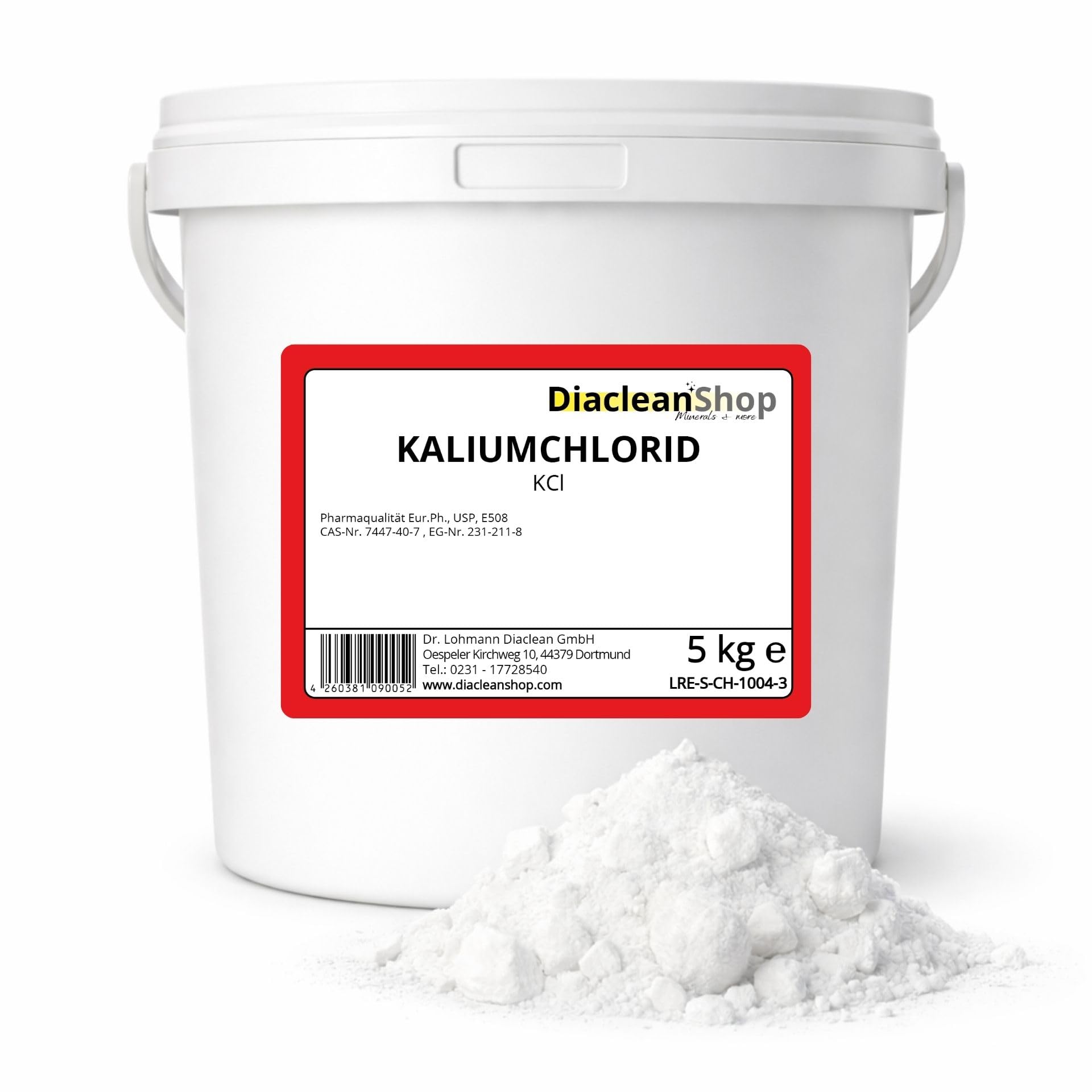 DIACLEANSHOP Kaliumchlorid 5kg Lebensmittelqualität E508