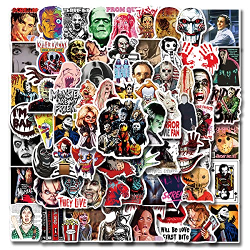 100 Pcs Horror Stickers,Horror Gifts,Horror Movie Stickers,Horror Decor,Scary Movie Gifts,Spooky Gifts,Supernatural Stickers,Halloween Stickers